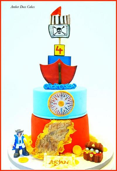 Pirate ship cake - Cake by AmberDoesCakes