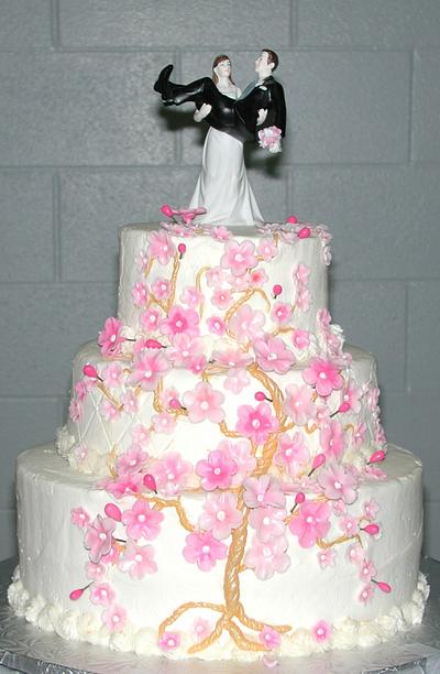 Cherry Blossom Wedding Cake - Cake by DesignsbyMaryD