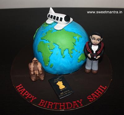 Travel Globe cake - Cake by Sweet Mantra Homemade Customized Cakes Pune