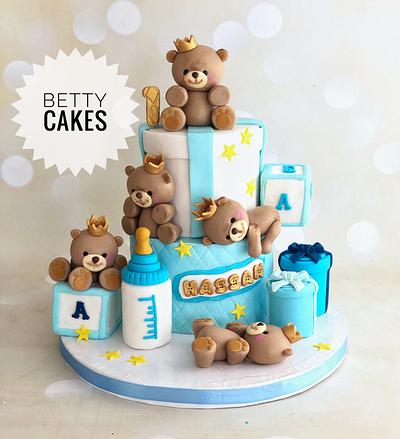 Baby shower teddy bears 🧸 cake  - Cake by BettyCakesEbthal 