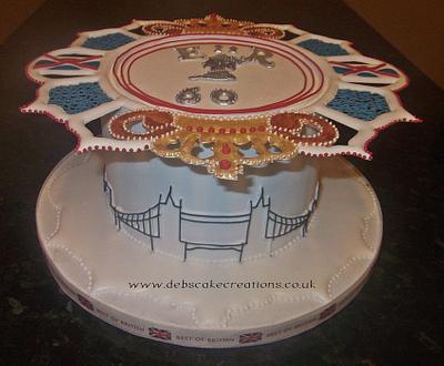 Royal Icing Full Collar with Jubilee Theme. - Cake by debscakecreations