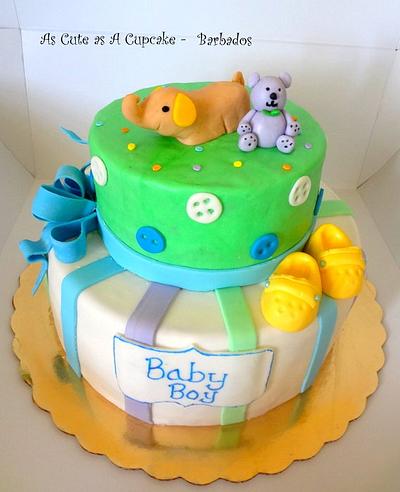 Baby Boy Shower Cake - Cake by Joanna