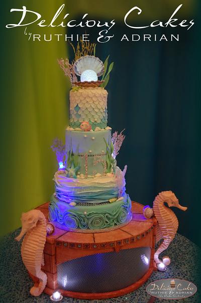 Under the Sea 15th Birthday Cake - Cake by Adrian Mercado