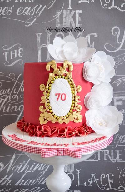 70th Birthday Cake - Cake by Wooden Heart Cakes