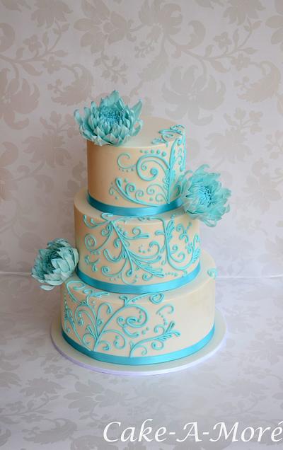 Winter themed wedding cake - Cake by Cake-A-Moré