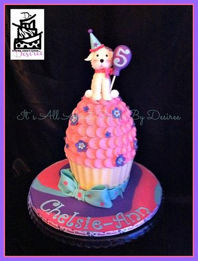 Puppy Giant Cupcake - Cake by Desiree
