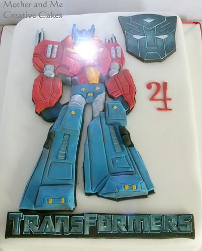 Bas Relief Optimus - Cake by Mother and Me Creative Cakes