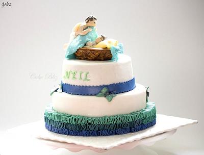 Hues of Blue n Green - Cake by Tina Avira Tharakan