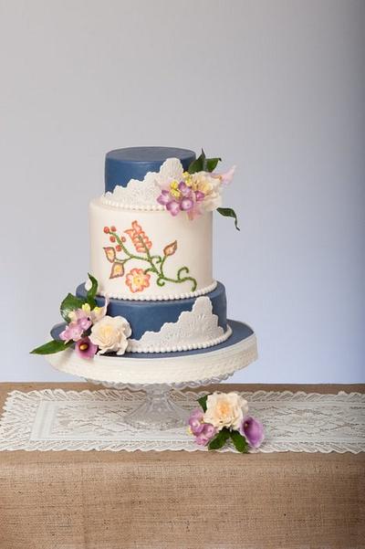 Cake Central Wedding Floral Calla Lily - Cake by Sugarpixy