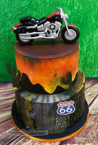 Thunder Road Cafe is 21!!! - Route 66 Birthday Cake - Cake by Niamh Geraghty, Perfectionist Confectionist