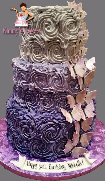 Ombre roses - Cake by Kimmy's Kakes
