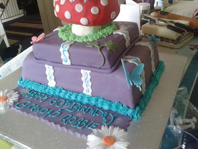 Hippy Magic Mushroom Rainbow cake - Cake by Emma