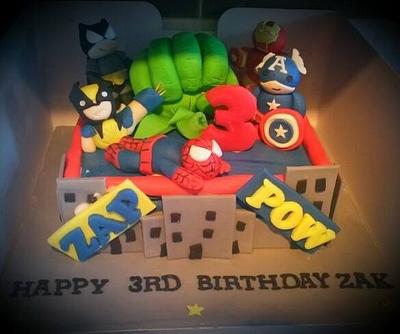 Marvel hero cake - Cake by Babbaloos Cakes