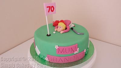 Golfing lady from Huddersfield - Cake by Simply Cakes By Caroline