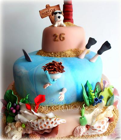 Snorkeling cake - Cake by Pamela Iacobellis