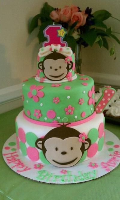 Pink Mod Monkey - Cake by Peggy