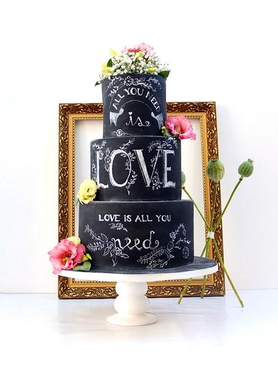 Chalkboard wedding cake. - Cake by SWEET architect