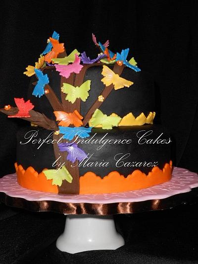 Rainbow of Butterflies - Cake by Maria Cazarez Cakes and Sugar Art