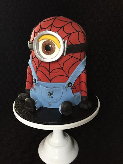 Spiderman minion  - Cake by Lisa Salerno 