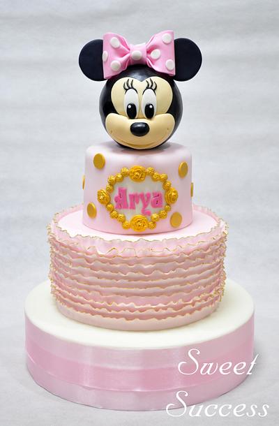 Shabby Chic Minnie Mouse Cake - Cake by Sweet Success