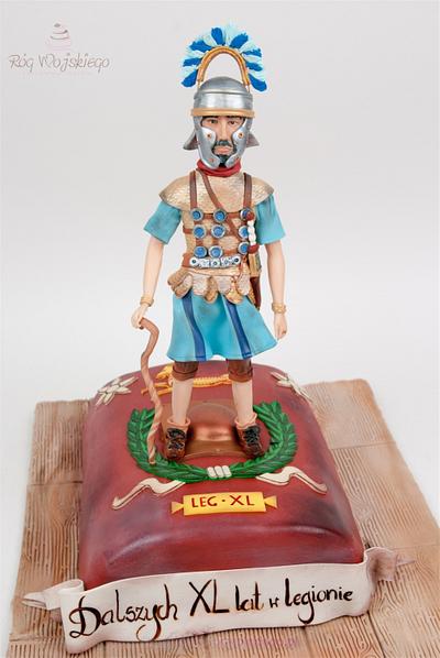 Roman Soldier Cake / tort z figurką rzymianina - Cake by Edyta rogwojskiego.pl
