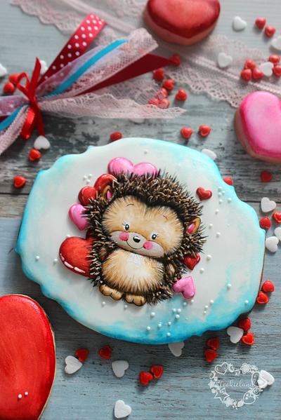 Hedgehog in love - Cake by Cookieland by ZorniZZa