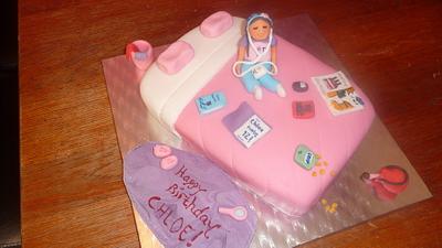 Girly cake for Chloe - Cake by CupNcakesbyivy