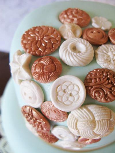 Vintage Buttons & Lace  - Cake by Sugar&Lace Cake Company