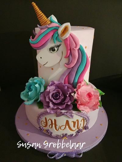 Unicorn birthday cake - Cake by sag