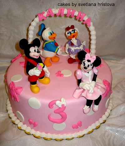 Minnie,, Mickey, Donald and Daisy - Cake by Svetlana Hristova