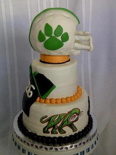 Kettle Run High Schoool Football cake. - Cake by horsecountrycakes