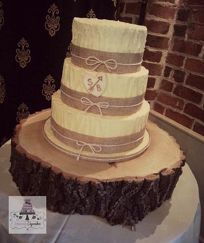 Rustic Wedding  - Cake by Debbie Vaughan
