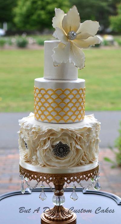 Ruffle and Bling Wedding Cake - Cake by Elisabeth Palatiello
