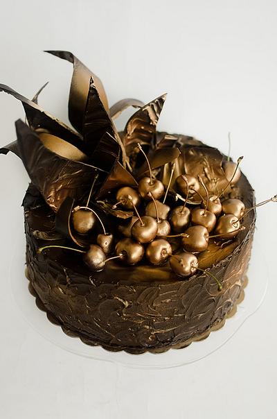 gold cherry cake - Cake by Crema pasticcera by Denitsa Dimova