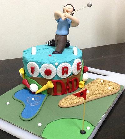 Golfing Dad Father's Day Cake - Cake by MariaStubbs