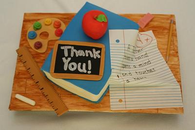 Teacher Appreciation - Cake by Centerpiece Cakes By Steph