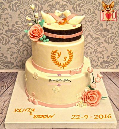 Love birds Engagement cake - Cake by Better Batter Bakes