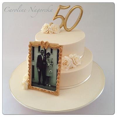 50th Wedding Anniversary - Cake by Caroline Nagorcka - Sculptress of Cakes
