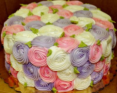 Buttercream Rosette 16th cake - Cake by Nancys Fancys Cakes & Catering (Nancy Goolsby)