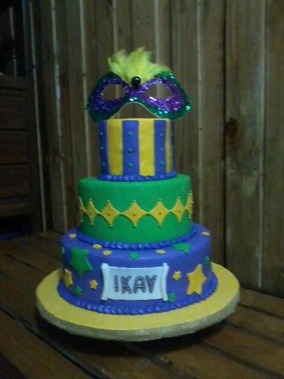 Mardi Gras Cake for Ikay - Cake by Giselle Garcia
