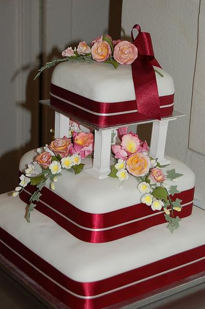 Seb and Rozsa's wedding cake - Cake by Adrian