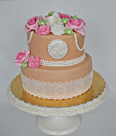 A 30th wedding anniversary cake - Cake by Martina