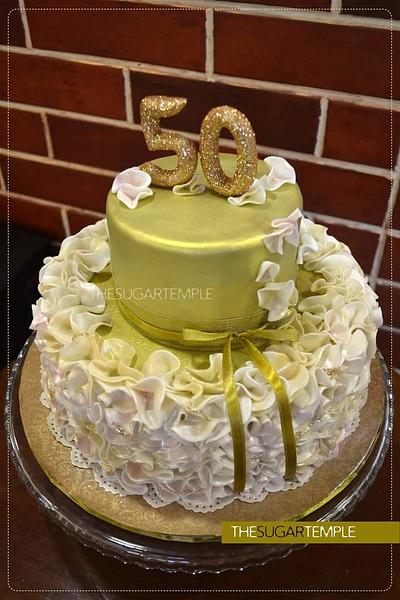 Golden jubilee cake - Cake by TheSugarTemple
