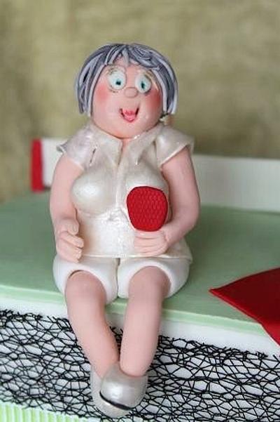 70yr Old Ping Pong Player! - Cake by Julz Pilkington
