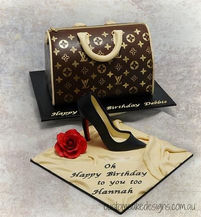 Designer Bag and Shoe Cake - Cake by Custom Cake Designs