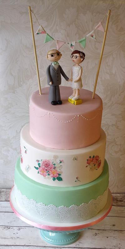 Shabby Chic Wedding Cake - Cake by Donnasdelicious