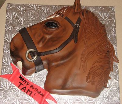 3D horse head cake - Cake by Brett25
