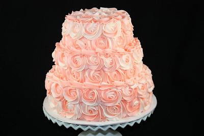 Peach Rosettes - Cake by sweetonyou