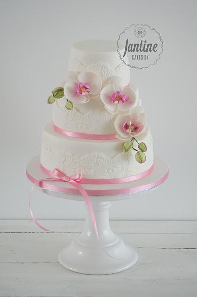 Weddingcake orchids - Cake by Cakes by Jantine