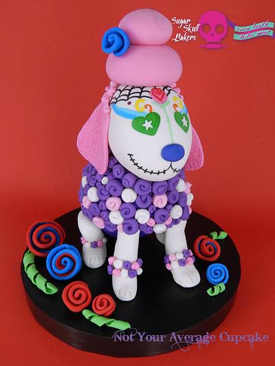 SUGAR SKULL BOUFFANT POODLE  - Cake by Sharon A./Not Your Average Cupcake